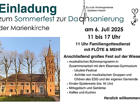 Sommerfest zur Dachsanierung