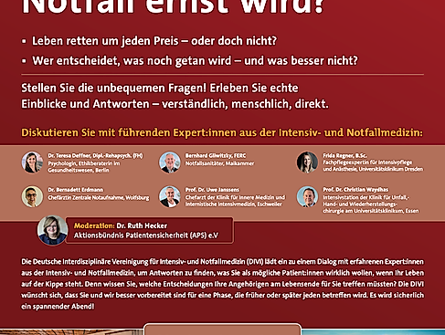 Bürgerforum der DIVI am 1. Dezember: Kommen Sie einfach vorbei!