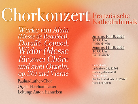 Chorkonzert in der Lutherkirche