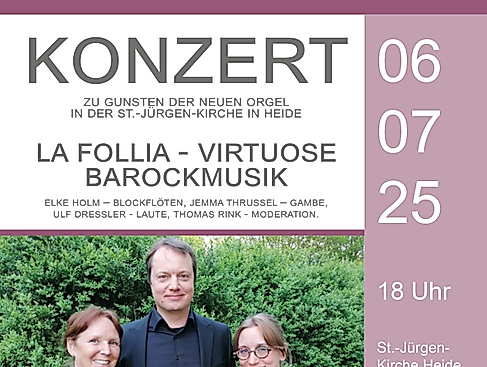 Konzert Concertino Schleswig-Holstein, zugunsten der neuen Orgel in der St.-Jürgen-Kirche in Heide