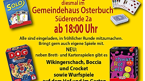 SOMMER - SPIELEABEND