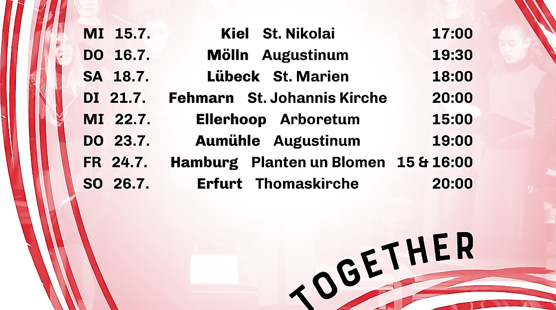 Chorakademie Erfurt Sommertournee 2026