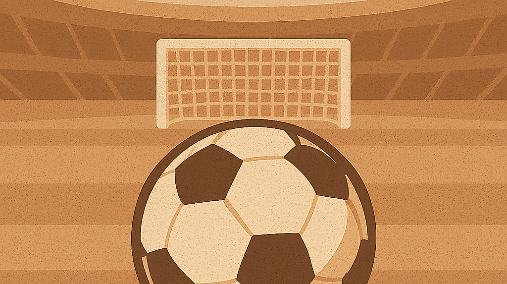 Fußballspiel in braun