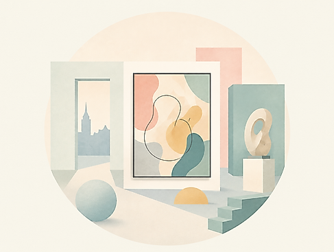Abstrakte Kunst in Pastell