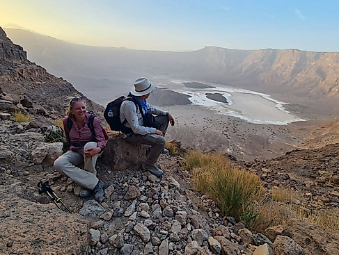 Am Vulkankrater Trou au Natron