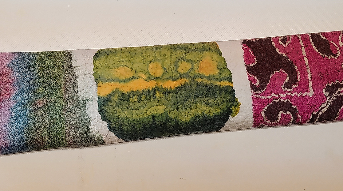 Filzstulpenvariationen mit Seidenmalerei