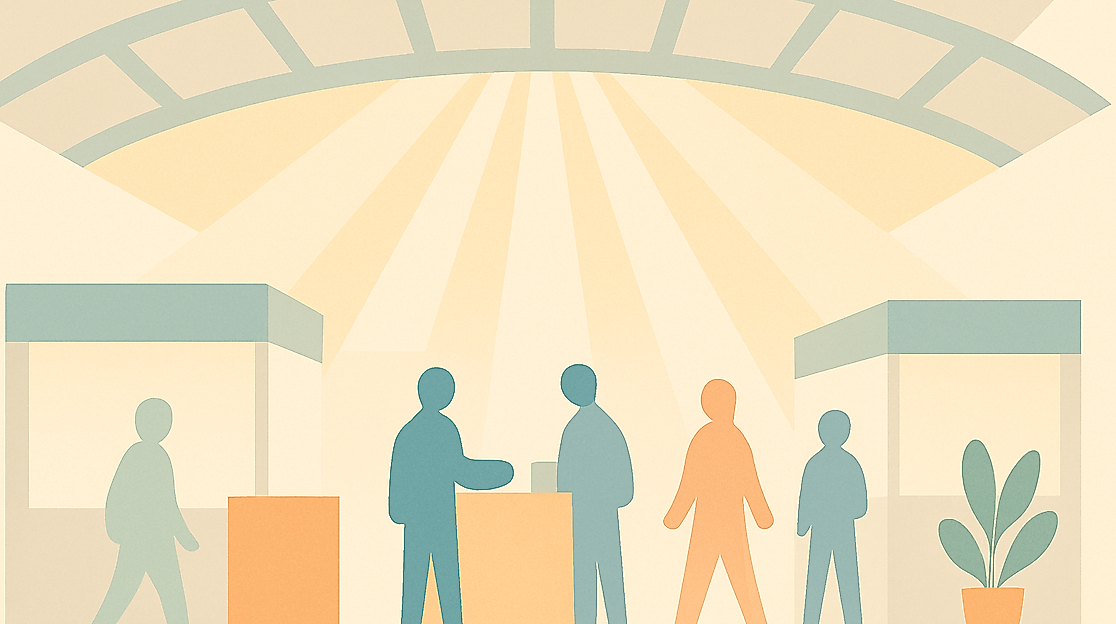 Ausstellung im modernen Konferenzzentrum