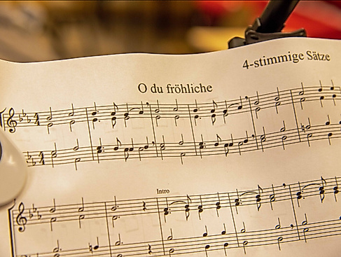 Notenblatt von "O du fröhliche"