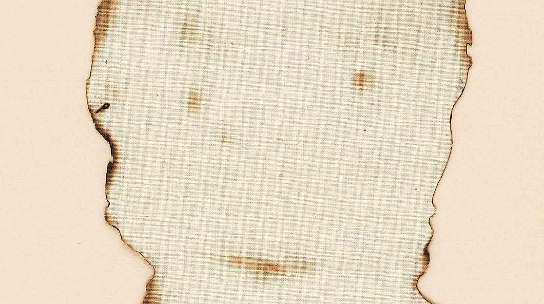 Lenke Rothman, from the series Faces Burnt in Fabric, 1976. Private collection.