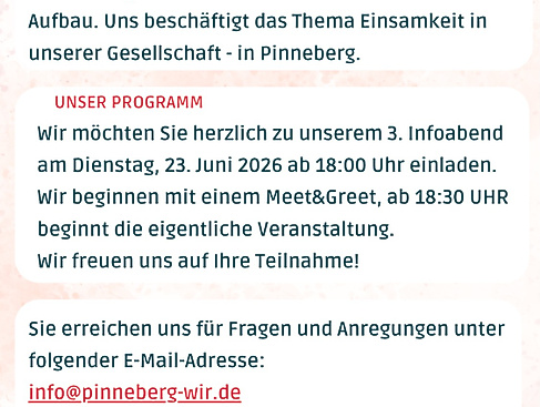 Einladungsflyer Informationen