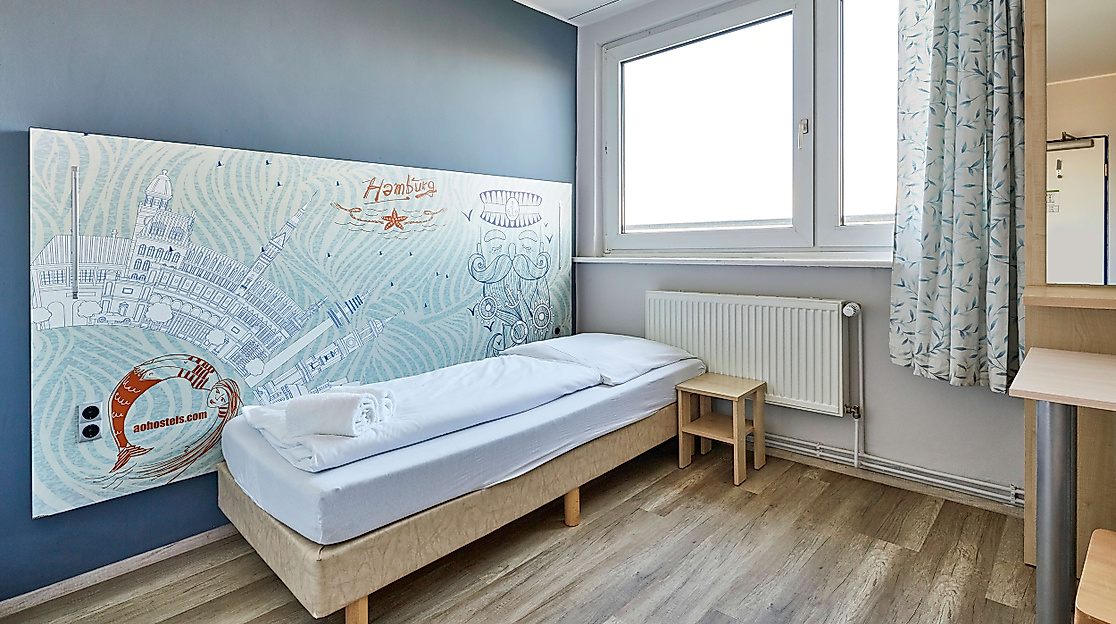 Hotel A&O Hamburg Hauptbahhof: Einzelzimmer