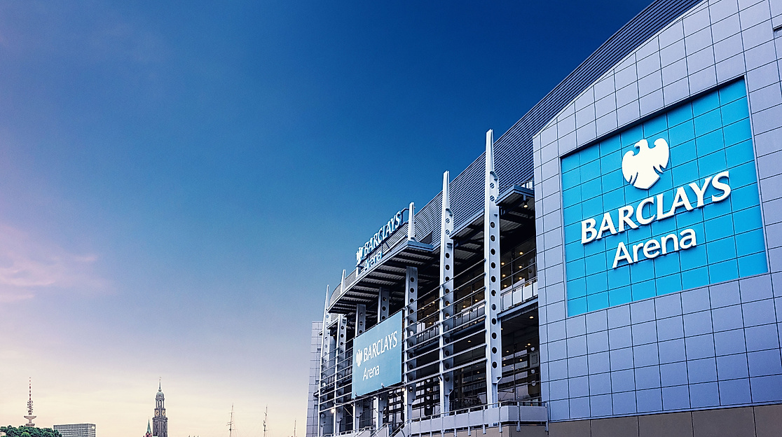 Barclays Arena in der Stadtansicht