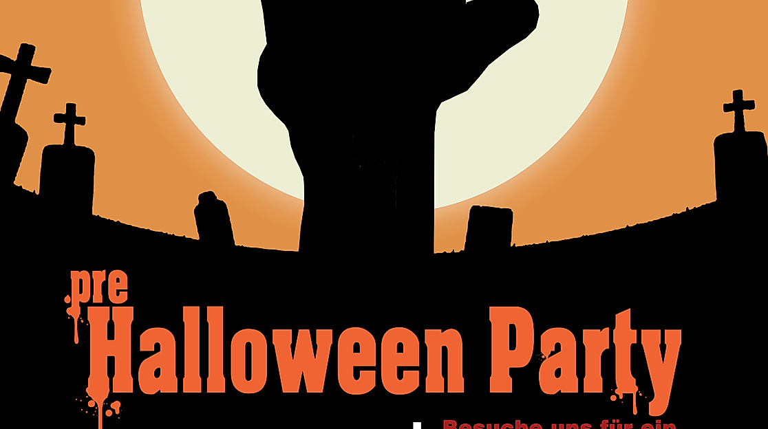 Plakat zur pre Halloween Party