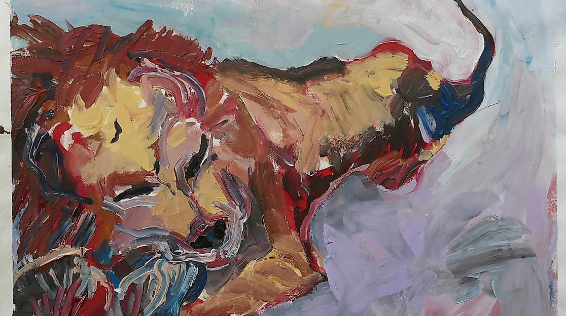 Sabine Niemann, „Zahnlos“, 2026, Acryl auf Papier