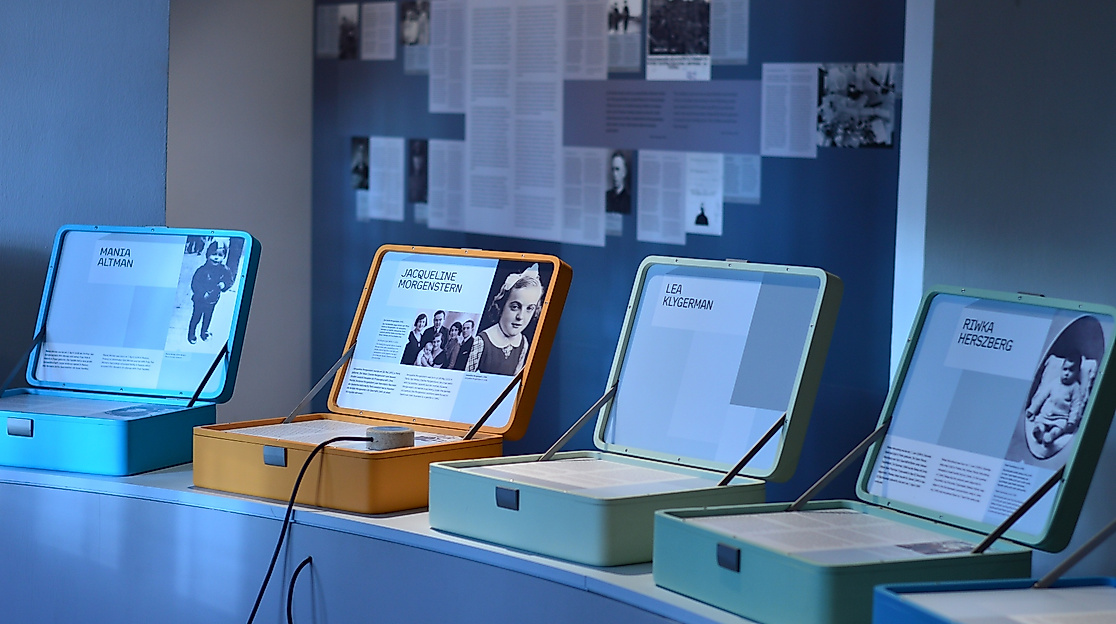 Blick in die Ausstellung Bullenhuser Damm