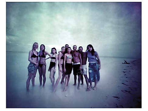 Models on the beach 1999