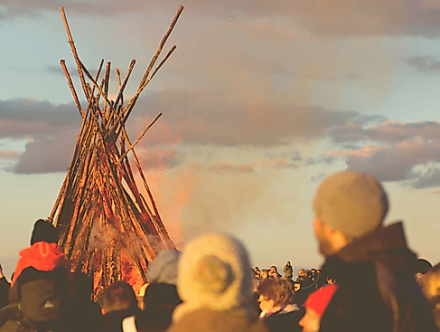 Osterfeuer in Timmdorf