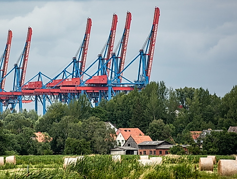 Ansicht auf Moorburg