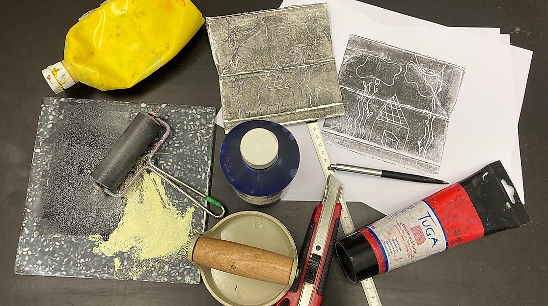 Experimentelles Drucken mit Tetrapak