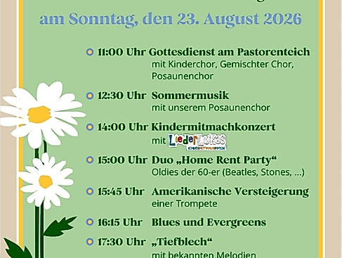 Plakat Sommerfest Landkirchen 2026