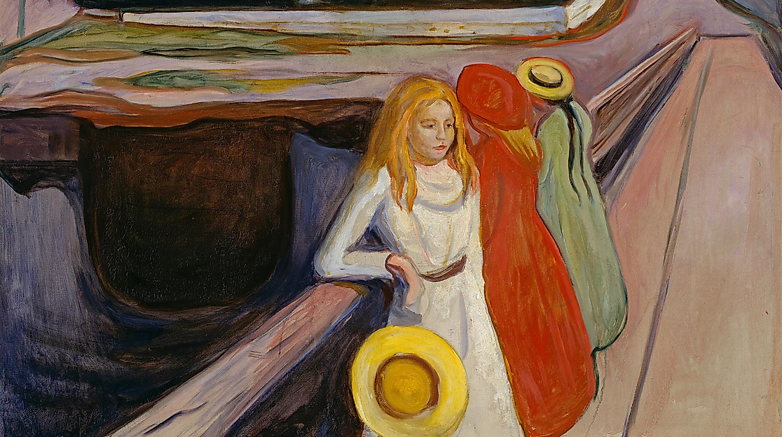 Edvard Munch: Mädchen auf der Brücke, 1901