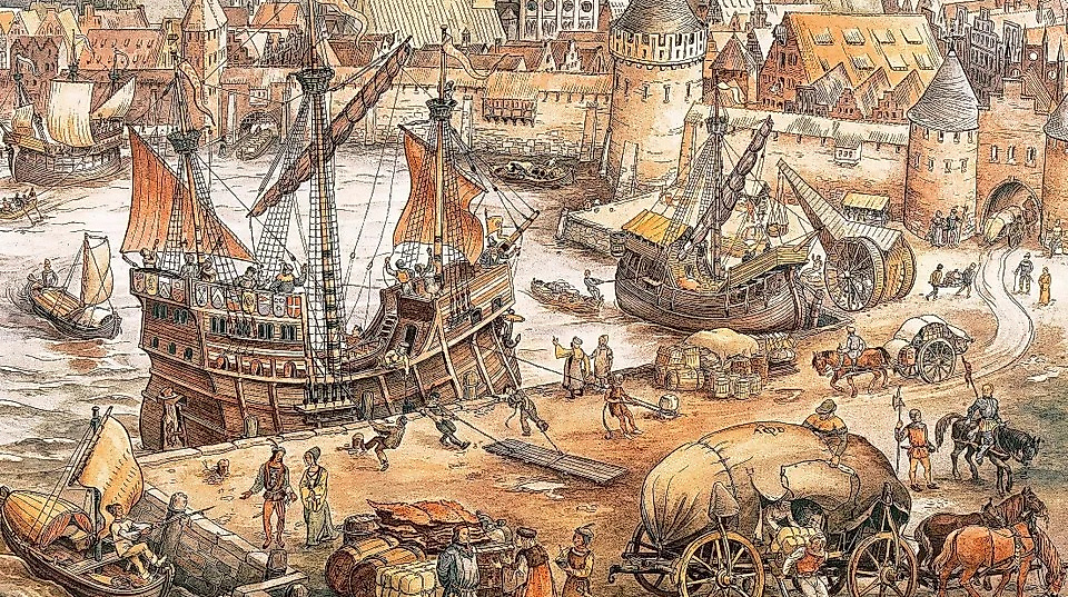 Hansehafen im Mittelalter