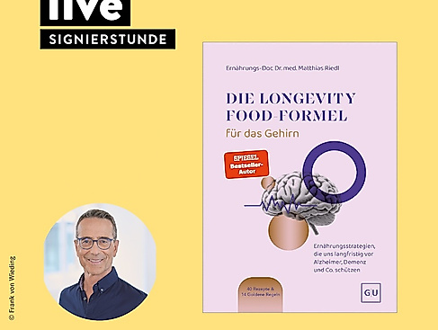 SIGNIERSTUNDE: Dr. Matthias Riedl - "The Longevity-Food-Formel" und weitere Bücher