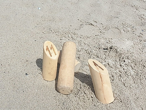 Skandinavische Holzwurfspiele