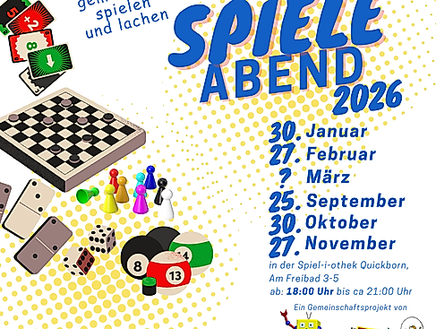 Übersicht Termine Spieleabend 2026