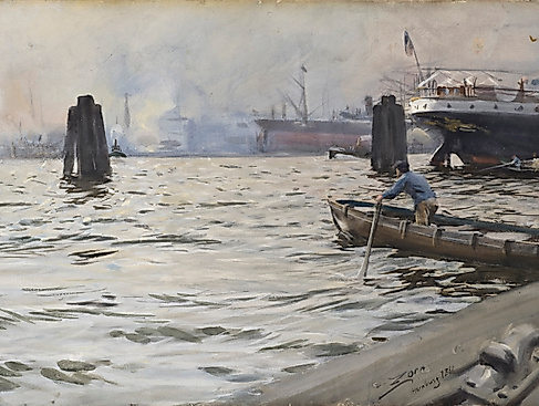 Anders Zorn: Ansichten des Hamburger Hafens, 1891