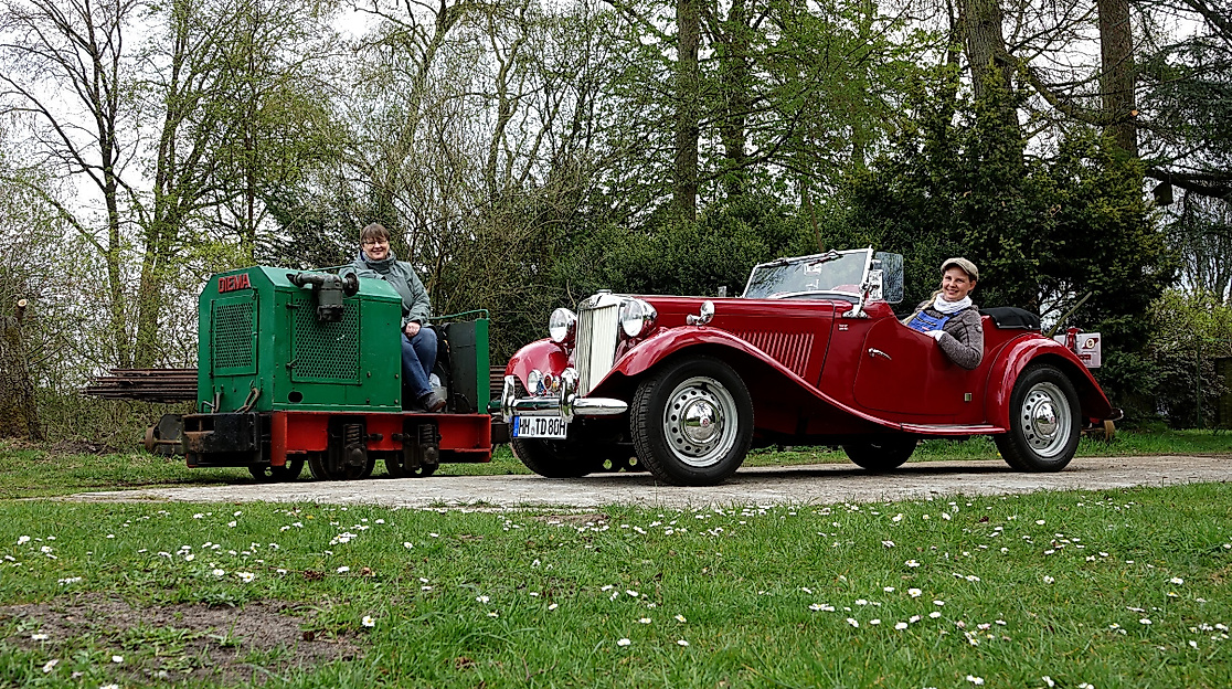 Diema DL6 und ein MG TD bei der Torfbahn