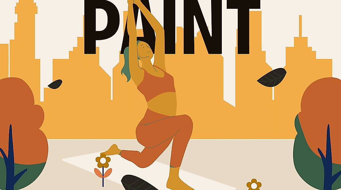 green-illustration-yoga-class-flyer
