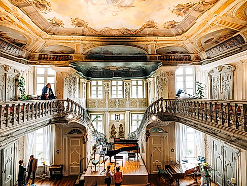 Barocksaal des Herrenhauses auf dem Kultur Gut Hasselburg