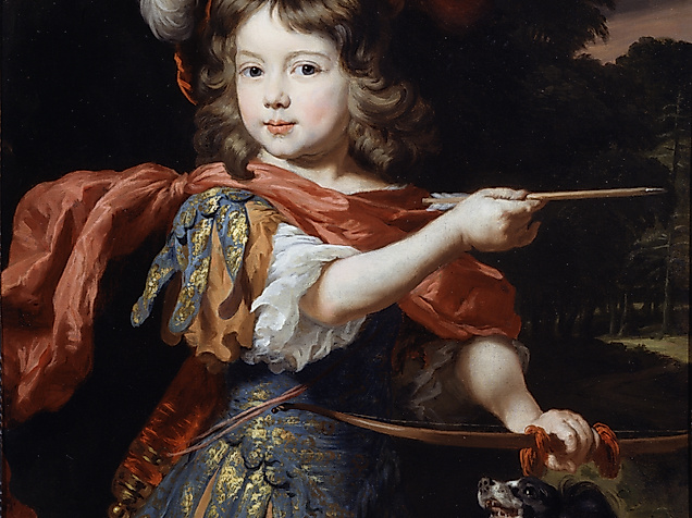 Nicolas Maes, Bildnis eines Knaben im Kostüm des Adonis