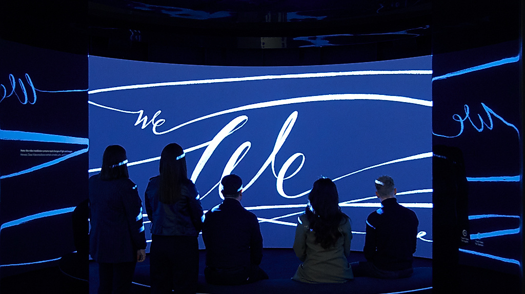 Immersive Experience in der INSPIRE WRITING Ausstellung im MONTBLANC HAUS