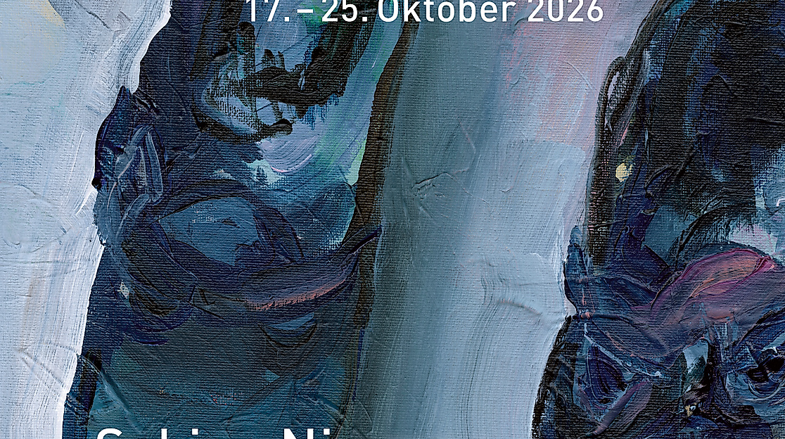 Ausstellungsplakat (Sabine Niemann, „Ihre Hausschuhe“, 2026 (Ausschnitt)