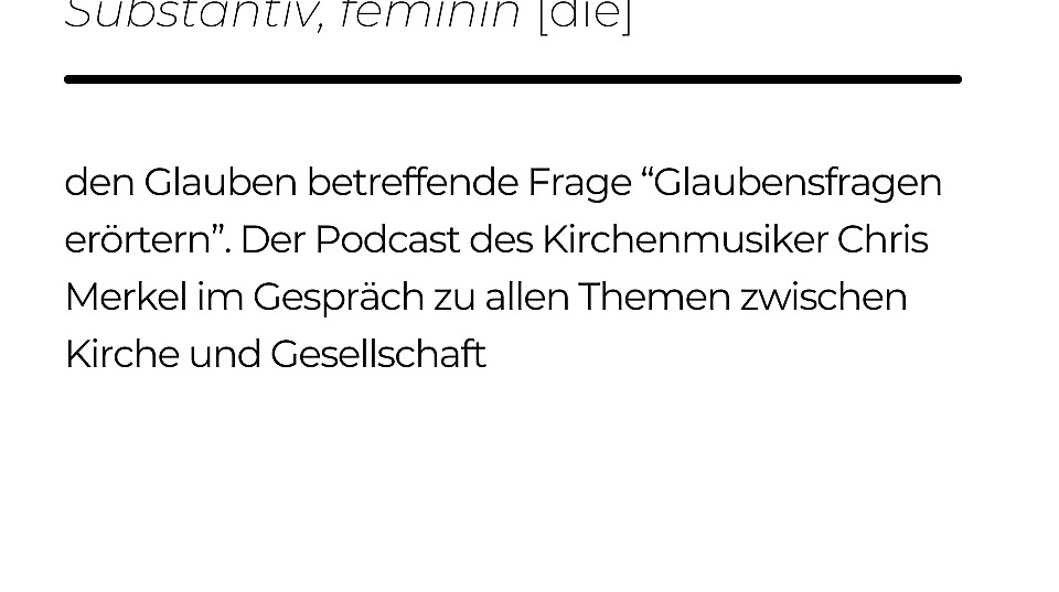 Podcast Glaubensfrage