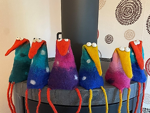 Filzworkshop Schräge Vögel