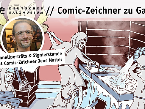 Comic-Zeichner Jens Natter im Salzmuseum Lüneburg