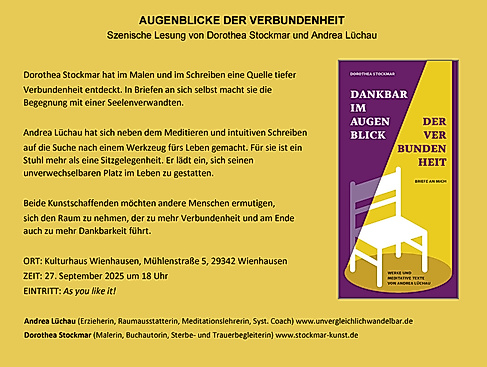 Augenblicke der Verbundenheit - Plakat quer