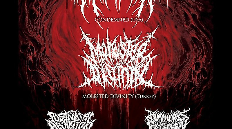 Konzertposter von Condemned (US), Molested Divinity (TR), Post Natal Abortion, Human Mass Extermination im Bambi Galore am 28.08.2026