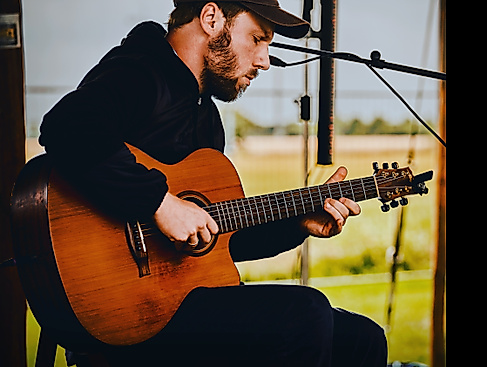 Gitarrist auf der Bühne