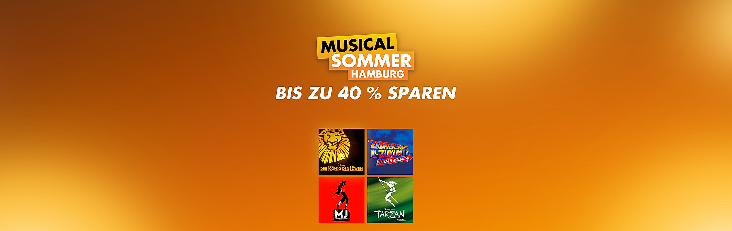 Ticketaktion mit bis zu 40 % Rabatt auf ausgewählte Musicals