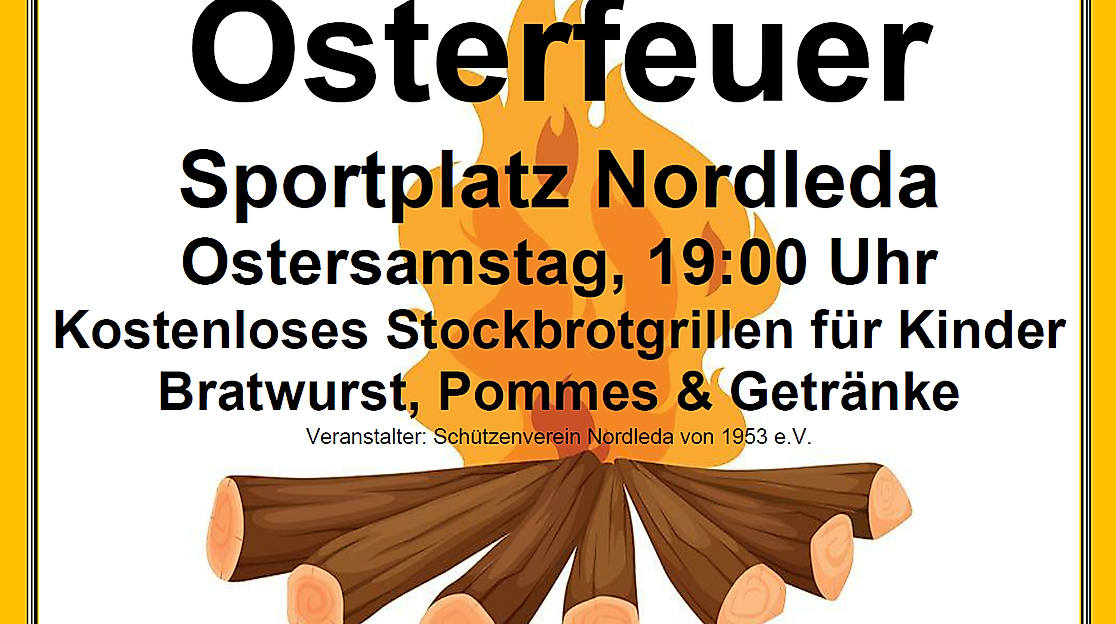 Osterfeuer in Nordleda