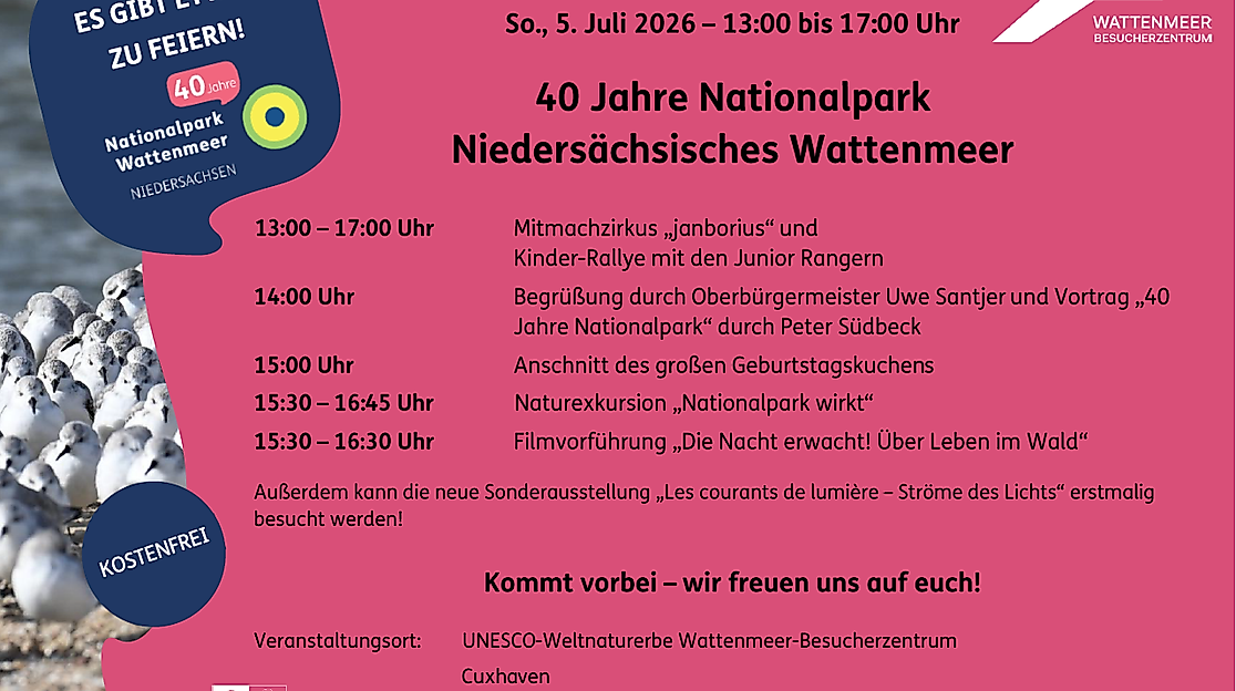 Jubiläumsfeier 40 Jahre Nationalpark Niedersächsisches Wattenmeer