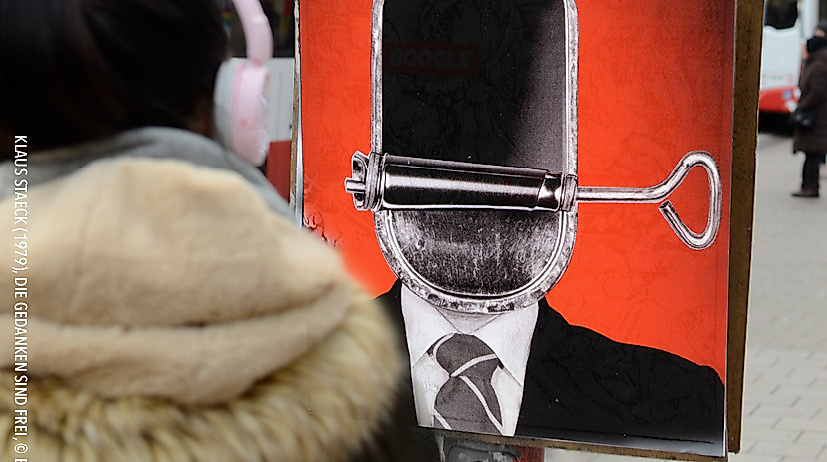 Klaus Staeck (1979), Die Gedanken sind frei