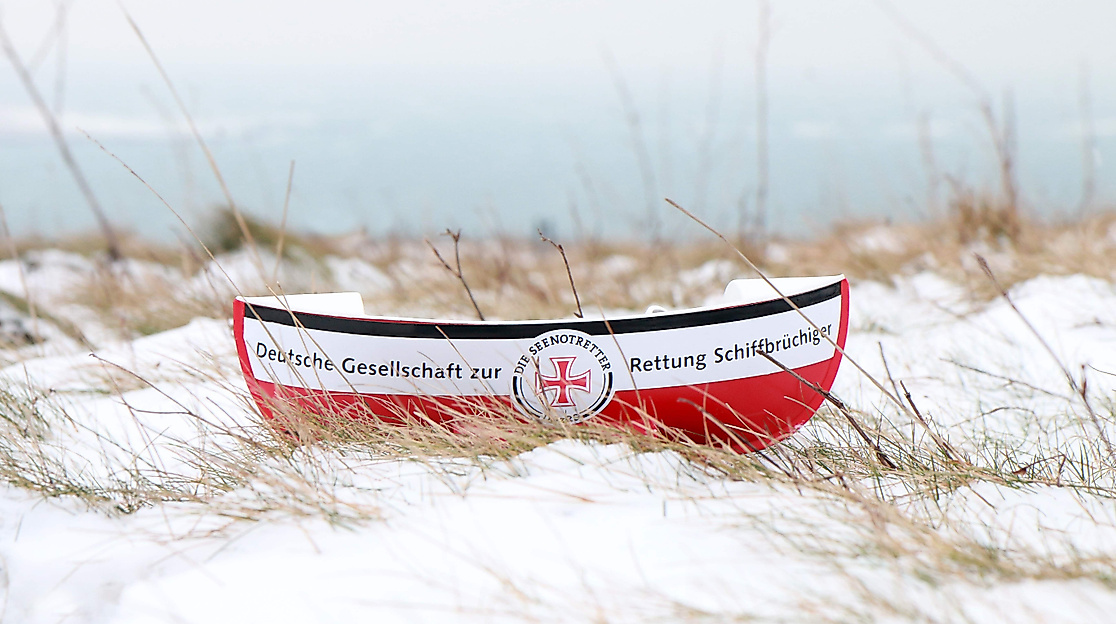 Ein Sammelschiffchen der Deutschen Gesellschaft zur Rettung Schiffbrüchiger (DGzRS).