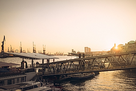 Landungsbrücken Sonnenuntergang