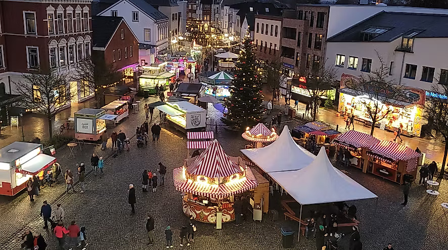 Weihnachtsmarkt von oben 2022