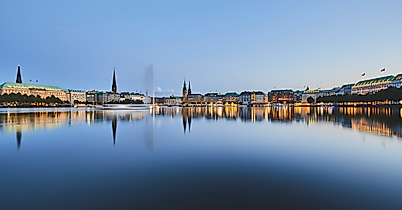 Binnenalster Nachtaufnahme